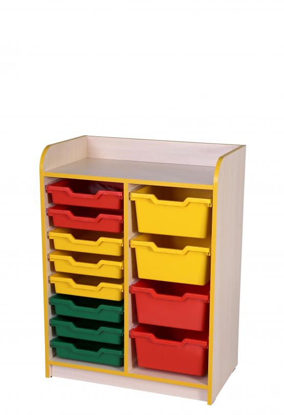 Тумба з лотками "Школа-Сад" 2-секційна (ТОВ ‘’АЛМАНТ’’) 696х410х936 мм.